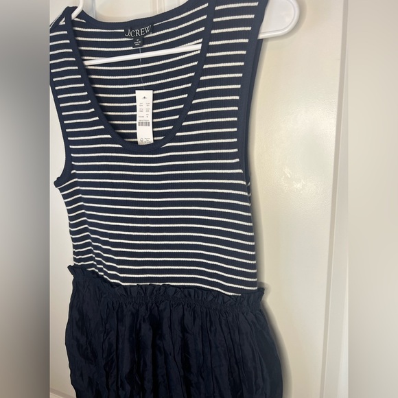 J. Crew Gathered-waist mixy dress in stripe - Picture 5 of 8